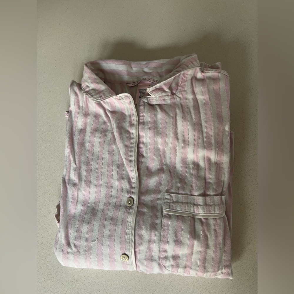 Victoria’s Secret PJ set - flannel icon stripes